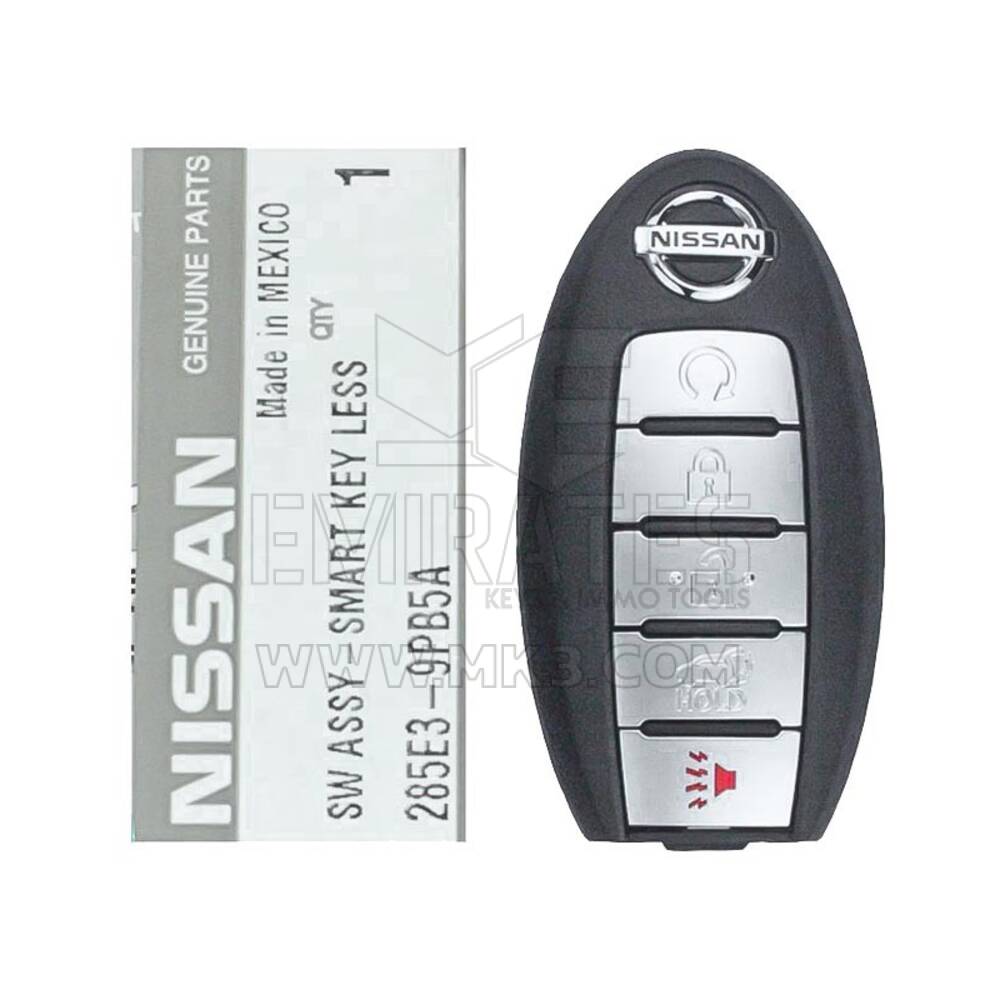 Nouvelle télécommande Nissan Pathfinder 2013-2015 authentique/OEM Smart Key 5 boutons 433 MHz 285E3-9PB5A / 285E3-9PA5A / 285E3-3KL7A, / FCCID : KR5S180144014