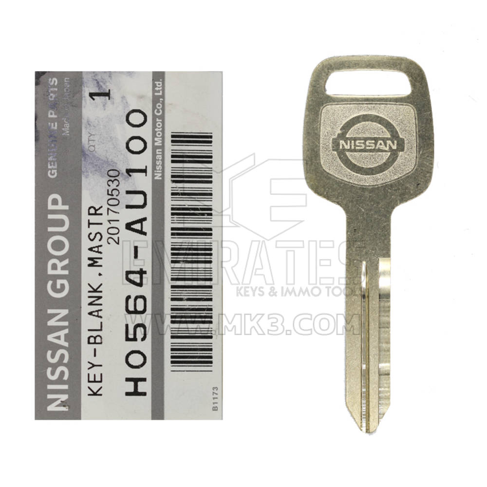 Nissan Genuine Metal Key H0564-AU100| MK3