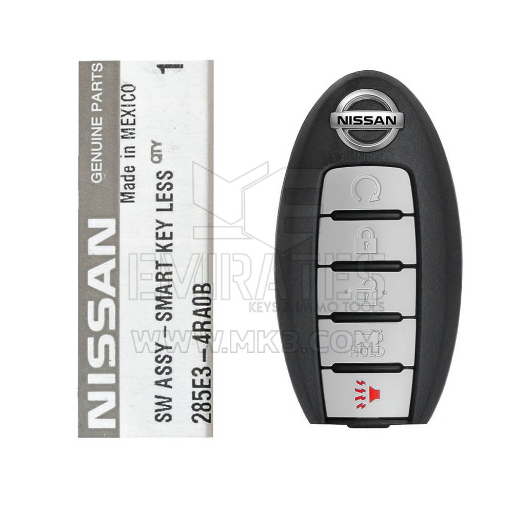 Yeni Nissan Maxima Altima 2016-2018 Orijinal/OEM Akıllı Anahtar Uzaktan Kumanda 5 Düğme 433MHz Üretici Parça Numarası: 285E3-4RA0B / FCCID: KR5S180144014
