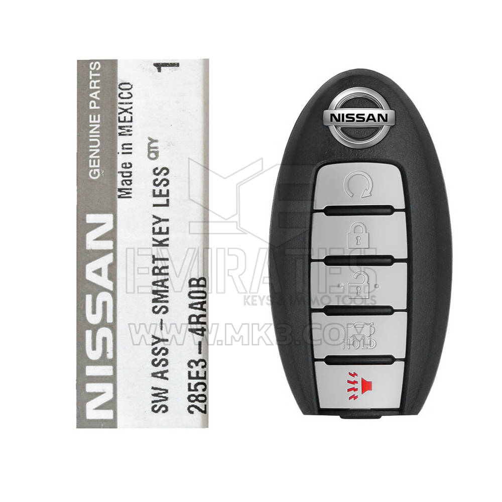 Nouvelle Nissan Maxima Altima 2016-2018 Télécommande d'origine/OEM Smart Key 5 boutons 433 MHz Numéro de pièce du fabricant : 285E3-4RA0B / FCCID : KR5S180144014