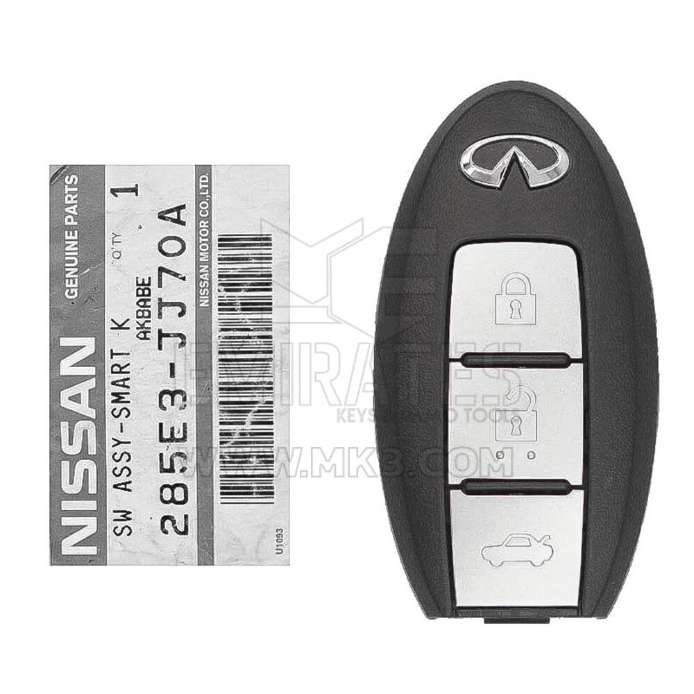 Brand New Infiniti G35 2010 Genuíno/OEM Chave Inteligente Remoto 3 Botões 433MHz PCF7952A Transponder 285E3-JJ70A, 285E3-JJ70E | Chaves dos Emirados
