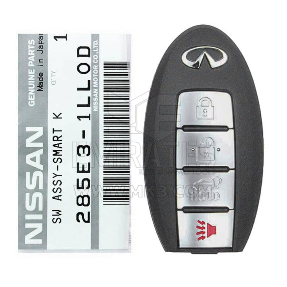 Yepyeni Infiniti QX56 2011 Orijinal/OEM Smart Kumadna 4 Buton 433MHz PCF7952A Transponder 285E3-1LL0D, 285E3-1LL0B / FCCID: CWTWB1U787 | Emirates Keys