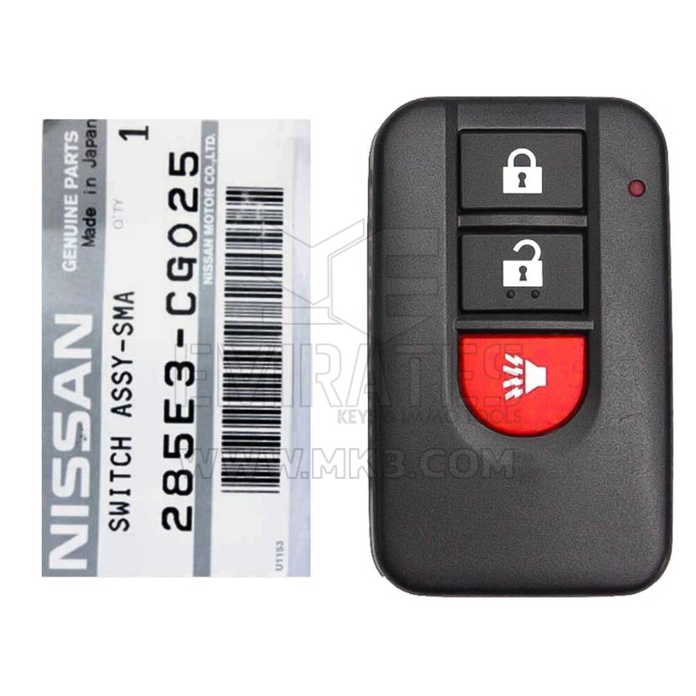 Brand New Infiniti FX35 2003-2004 Genuine/OEM Smart Key Remoto 3 Botões 433MHz 285E3-CG025 285E3CG025 FCCID: NHVWBU612 | Chaves dos Emirados