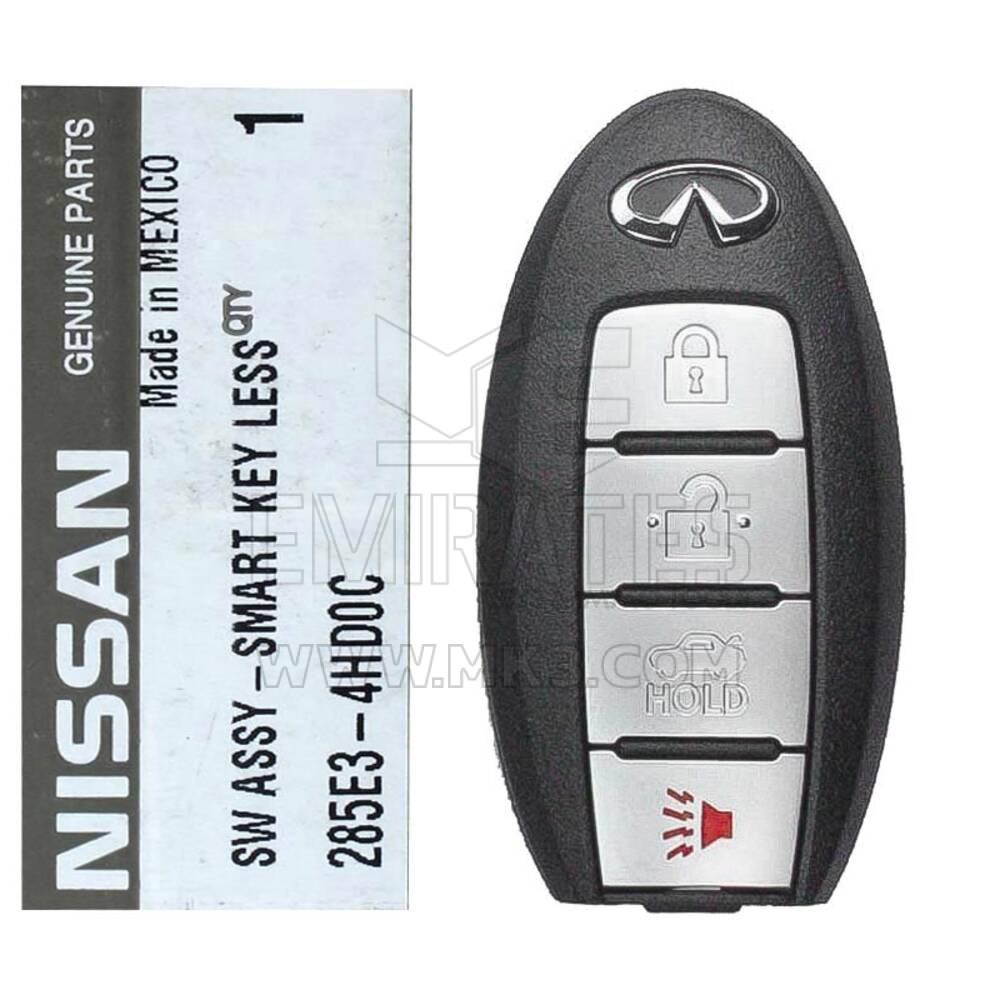 NUEVO Infiniti Q50 2014-2015 Genuine/OEM Smart Key Remote 315MHz 4 Botones 285E3-4HD0A 285E3-4HD0C 285E34HD0C / FCCID: KR5S180144203 | Claves de los Emiratos