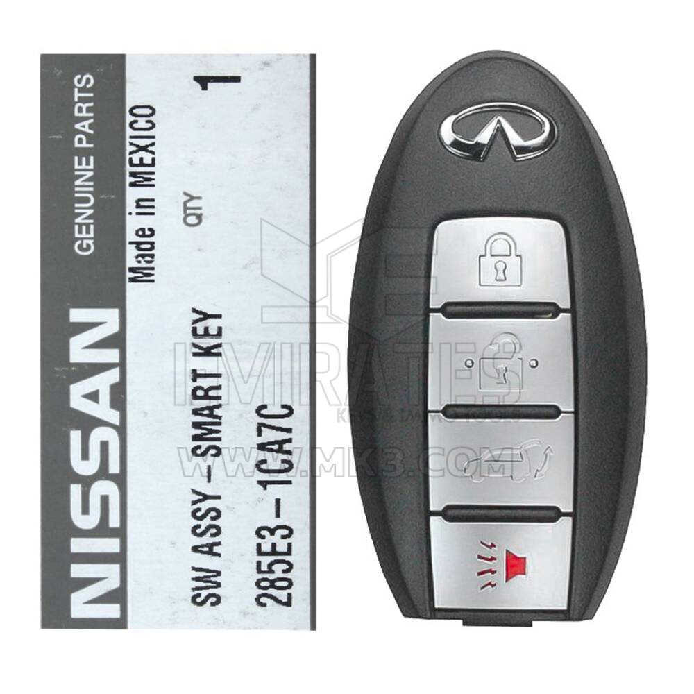 New Infiniti QX70 2014 Genuine / OEM Smart Remote Key 4 Buttons 433MHz OEM Part Number: 285E3-1CA7C / 285E3-1CA5C - FCCID: SWK50314 | Emirates Keys