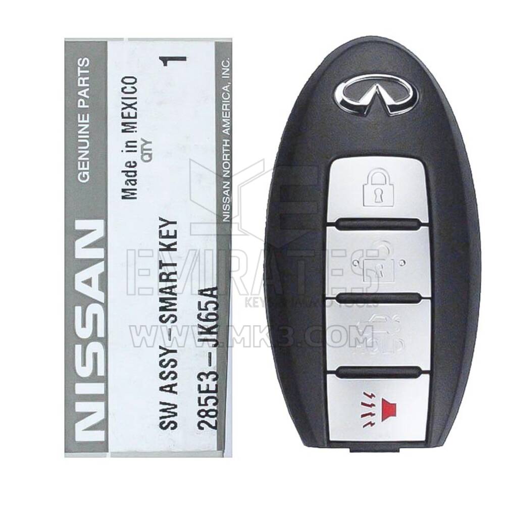 Nuevo Infiniti G37 2008-2013 Genuine/OEM Smart Key Remote 4 botones 315MHz 285E3-JK65A 285E3JK65A / FCCID: KR55WK48903 | Claves de los Emiratos