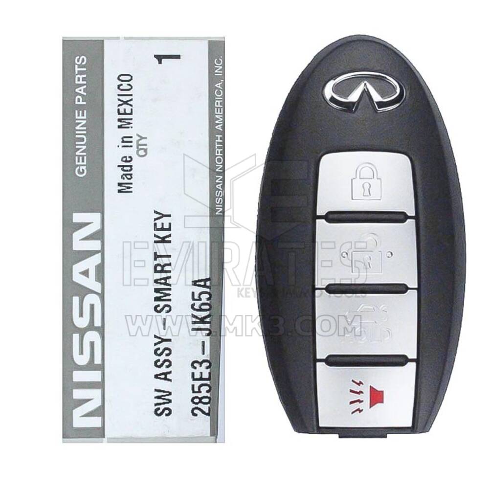 Yepyeni Infiniti G37 2008-2013 Orijinal/OEM Smart Kmanda 4 Buton 315MHz 285E3-JK65A 285E3JK65A / FCCID: KR55WK48903 | Emirates Keys MK3 Arıza Cihaz Autel