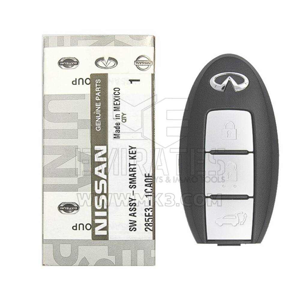 Nuevo Infiniti QX70 2012-2018 Genuine/OEM Smart Key Remote 3 botones 433MHz 285E3-1CA0E 285E31CA0E / FCCID: S1801433004 | Claves de los Emiratos