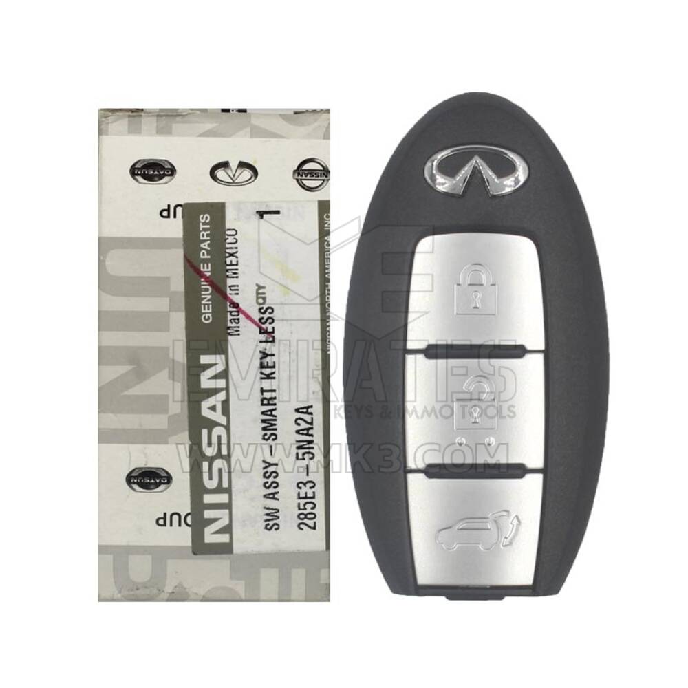 Brand New Infiniti QX50 2019 Genuíno/OEM Chave Remota Inteligente 3 Botões 433MHz Número da Peça do Fabricante: 285E3-5NA2A / FCCID: KR5TXN1 | Chaves dos Emirados