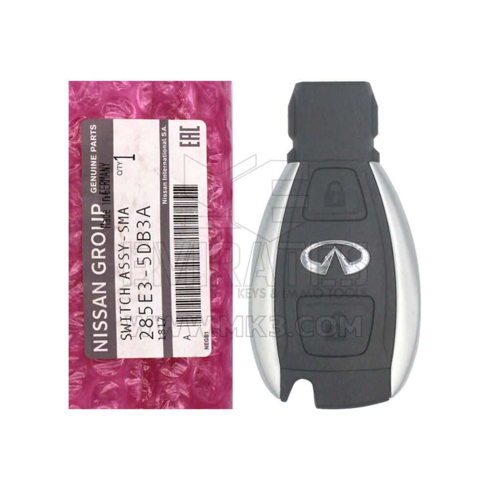 New Infiniti Q30 2017 Genuine/OEM Smart Remote Keyless 2 Buttons 433MHz 285E3-5DB3A Compatible With FBS4 Mercedes System / FCCID: IYZDC12KA | Emirates Keys