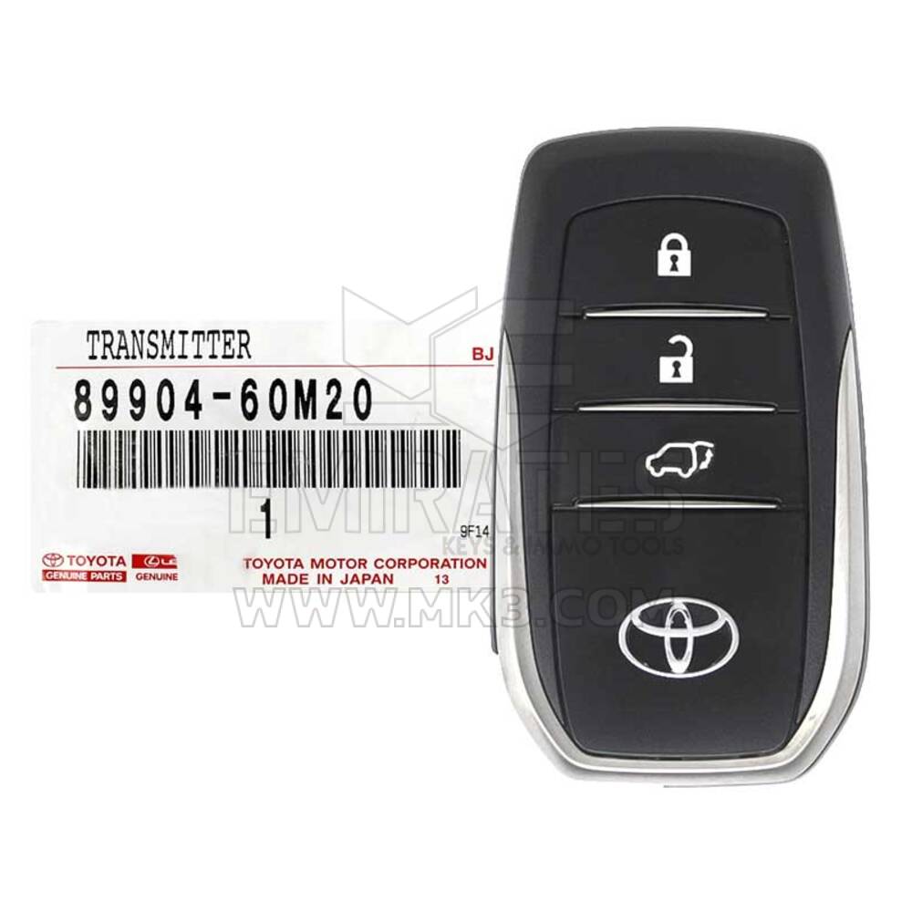 Yeni Toyota Land Cruiser 2018-2019 Orijinal/OEM Akıllı Uzaktan Anahtar 3 Düğme 312MHz 89904-60M20 8990460M20 | Emirates Anahtarları