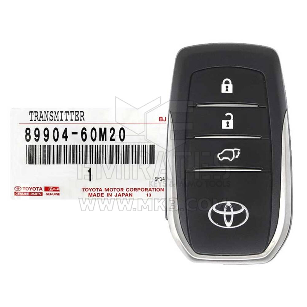 Nuevo Toyota Land Cruiser 2018-2019 Llave remota inteligente genuina/OEM 3 botones 312MHz 89904-60M20 8990460M20 | Cayos de los Emiratos