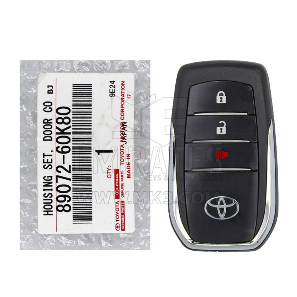 New Toyota Land Cruiser 2016-2021 Genuine / OEM Smart Remote Key Shell 3 Buttons OEM Part Number: 89072-60K80 /  8907260K80 | Emirates Keys