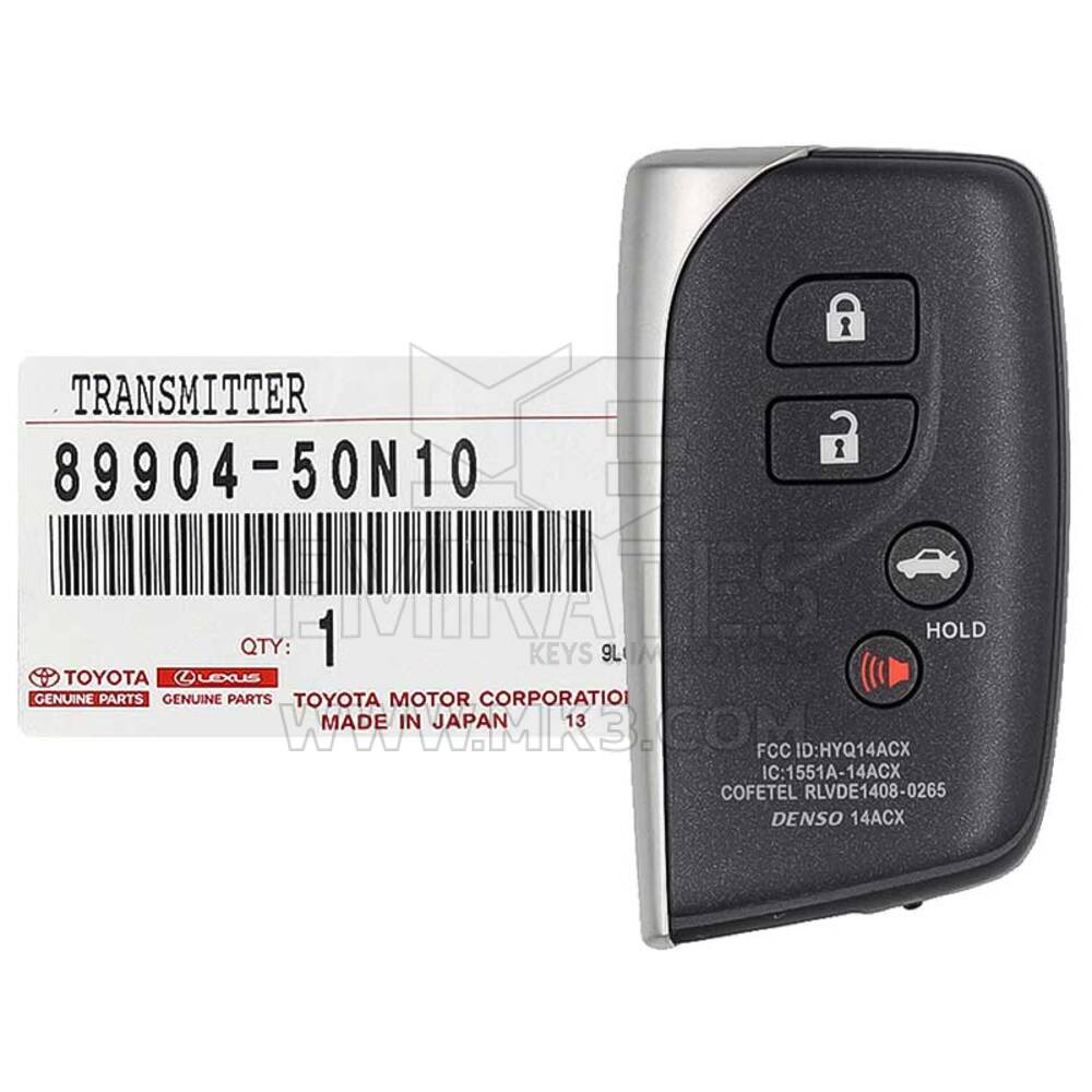 Brand New Lexus LS460 2013-2017 Genuine/OEM Smart Remote Key 4 pulsanti 315 MHz 89904-50N10 8990450N10/FCCID: HYQ14ACX | Chiavi degli Emirati