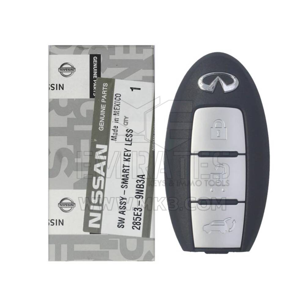 Used Infiniti QX60 2013 Original Smart Remote Key 3 Buttons 433MHz 285E3-9NB3A 285E39NB3A / FCCID: KR5S180144014 | Emirates Keys