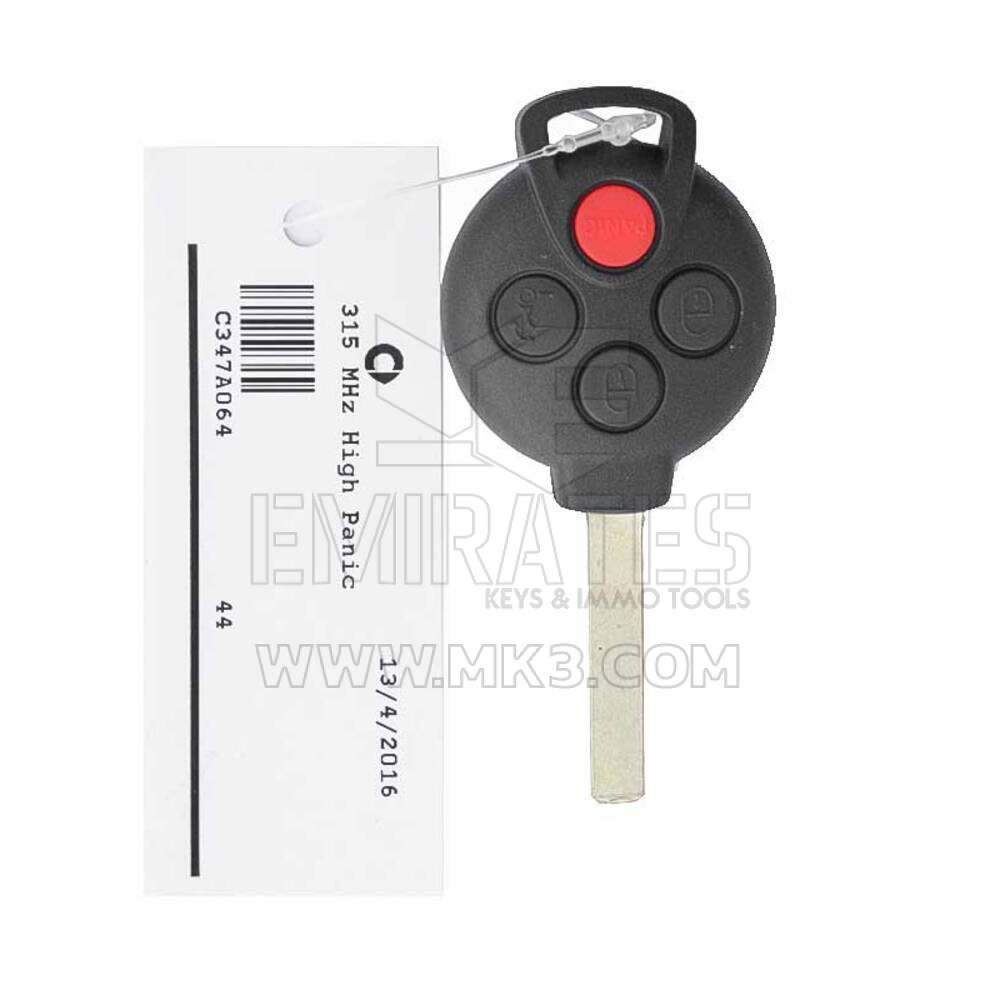 Smart Fortwo Genuine/OEM Remote 2008 2014 with blade 4 Button 315MHz Manufacturer Part Number: A4518203797 | Emirates Keys