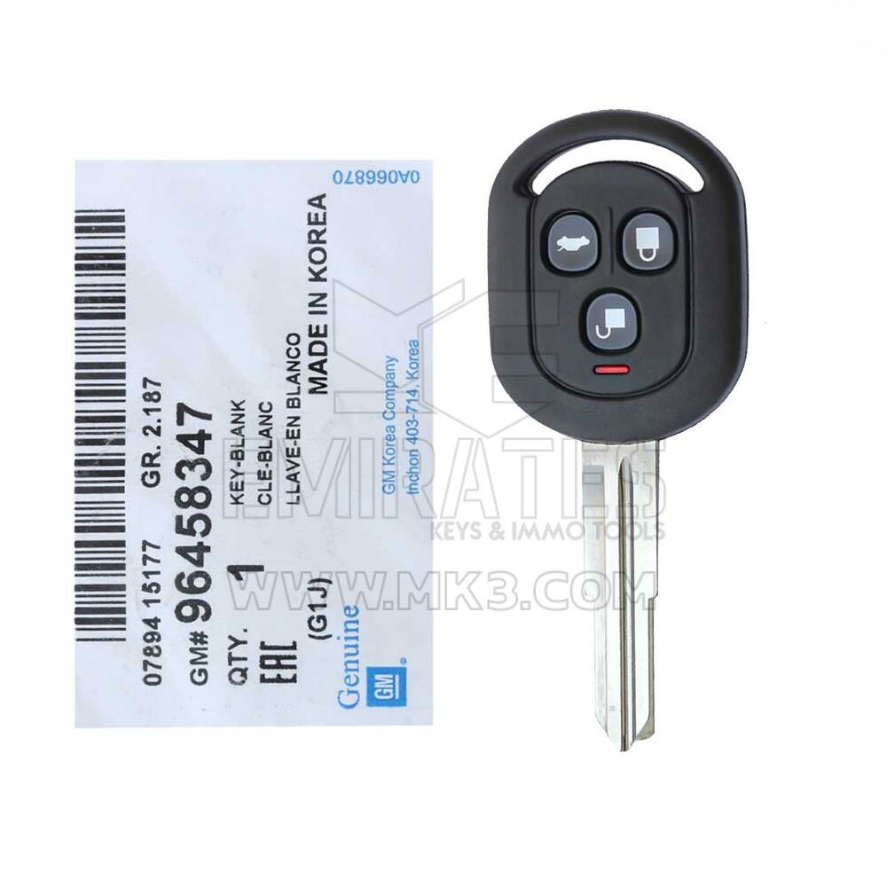 NOVO Chevrolet Optra 2006-2008 Chave Remota Genuína 3 Botões 433 MHz Número da Peça 96458347 4D-60 Transponder | Emirates Keys