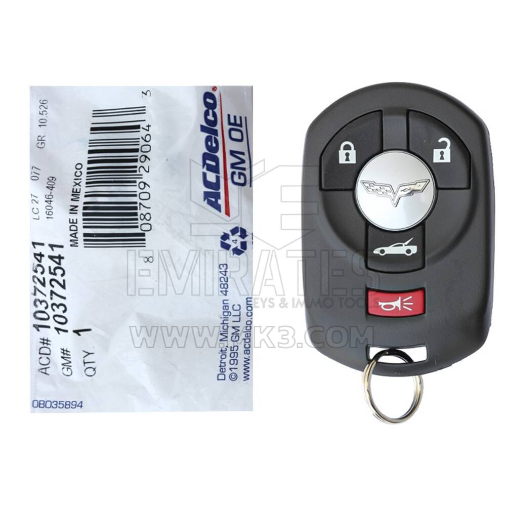 New Chevrolet Corvette 2005-2007 Genuine / OEM Smart Remote Key 3+1 Buttons 315MHz OEM Part Number: 10372541 / FCCID: M3N65981403 | Emirates Keys