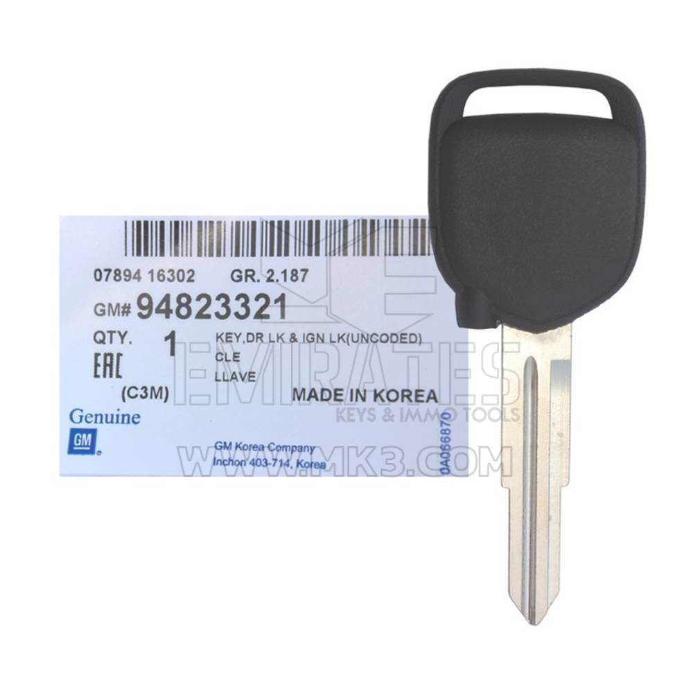 Chevrolet Spark Genuine Key 8E Transpondeur 94823321 - Remplacement de clé de transpondeur Emirates Keys, transpondeur de clé de voiture à bas prix.