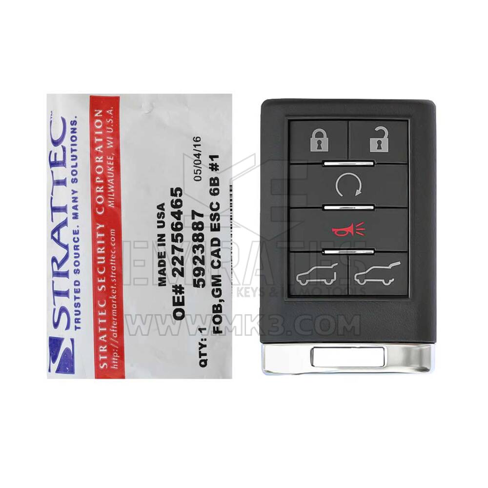 New Cadillac Escalade 2007-2012 Genuine Remote Key 6 Button 315MHz 5923887 5923888 FCCID: OUC60000223 | Emirates Keys