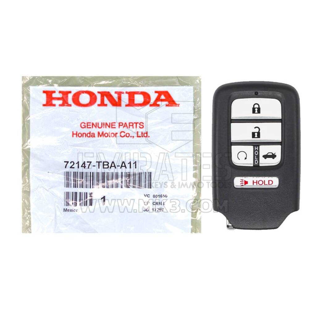 Nuovissimo telecomando Smart Key originale / OEM Honda Civic 2016-2021 5 pulsanti 433 MHz Numero parte OEM: 72147-TBA-A11 - FCCID: KR5V2X | Chiavi degli Emirati