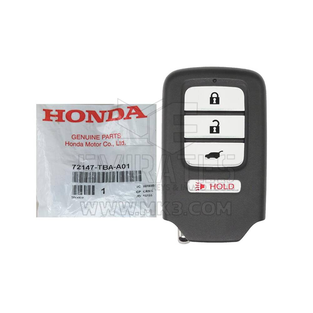 Honda Civic 2016-2019 Genuine/OEM Smart Key Remoto 4 Botões 433MHz 72147-TBA-A01, 72147-TBA-A02, FCC ID: KR5V2X-V41 | Chaves dos Emirados