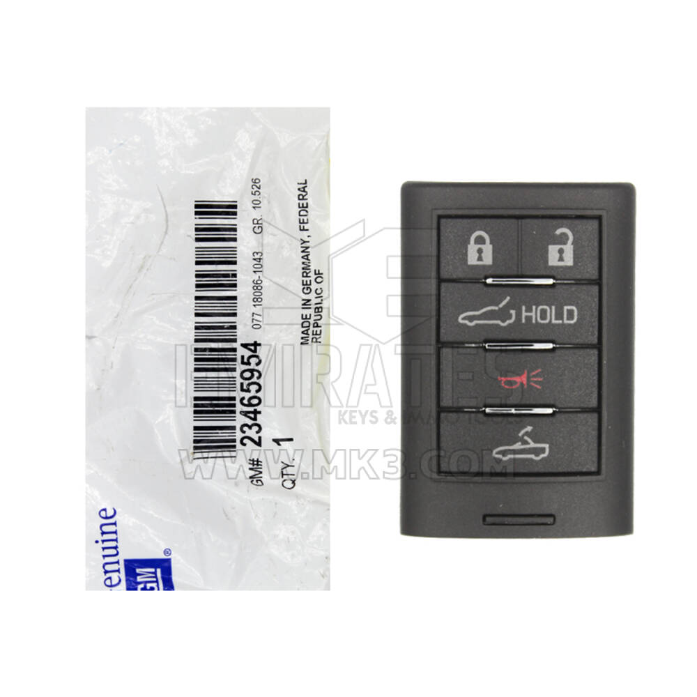 NUEVO Chevrolet Corvette 2015-2019 Genuine / OEM Smart Key Remote 5 botones 433MHz 23465954 / FCCID: NBGGD9C04 | Emirates Keys