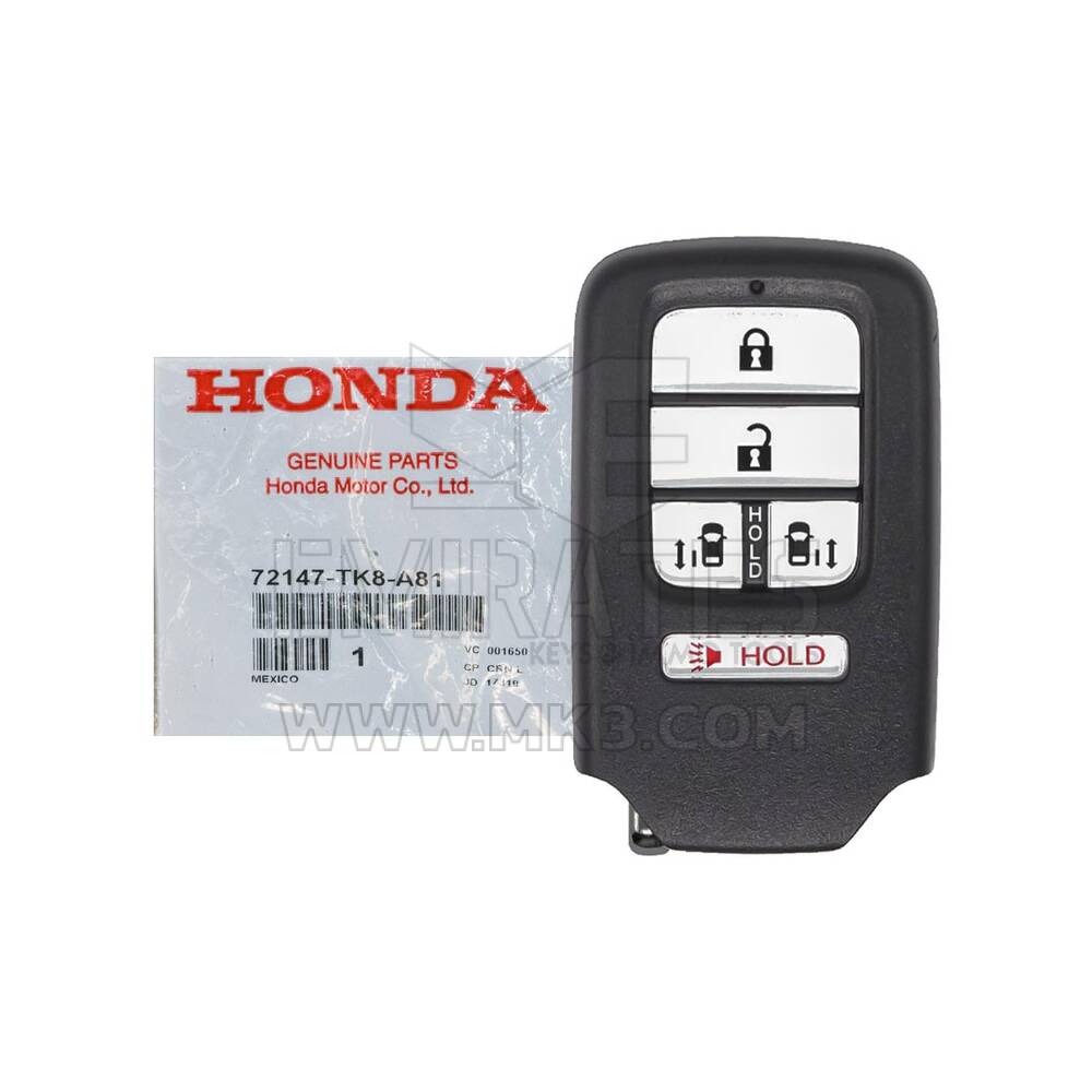 NOVO Honda Odyssey 2014-2017 Genuíno / OEM Smart Key Remote 5 Botões 315 MHz 72147-TK8-A81 / FCC ID: KR5V1X | Emirates Keys