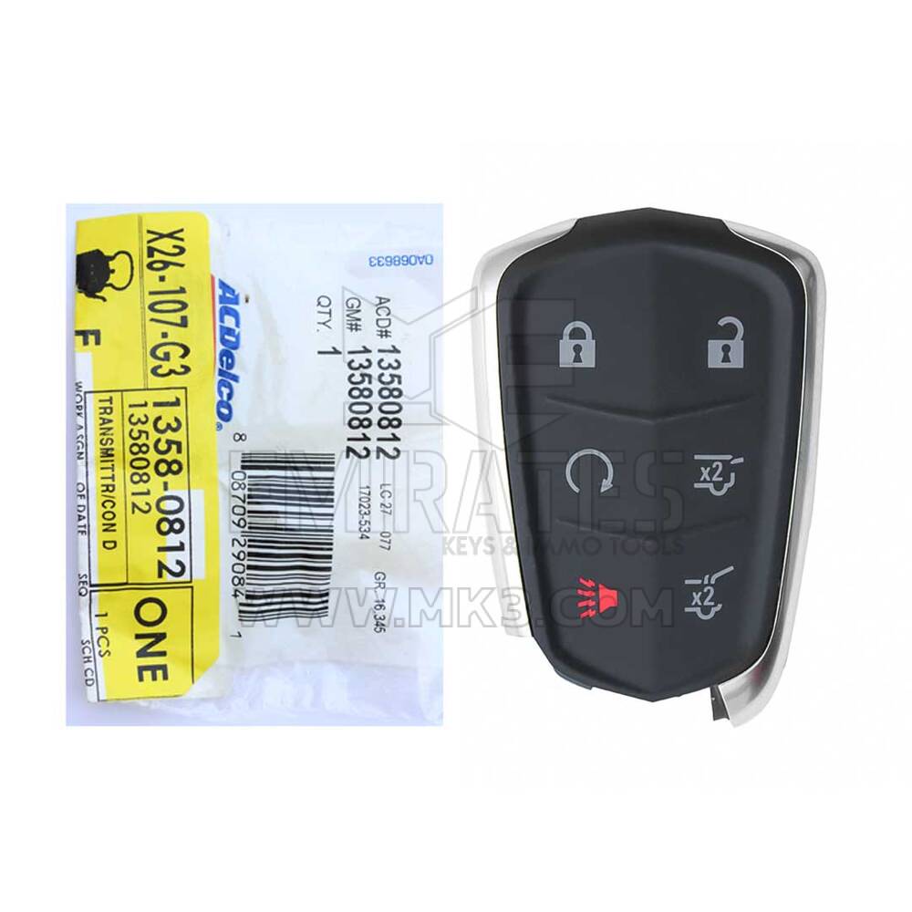 Nuova chiave telecomando intelligente originale/OEM Cadillac Escalade 2016-2019 a 6 pulsanti 315 MHz Numero parte OEM: 13510242 / 13594028 / 13580812 / 13598511 / 13544036 | Emirates Keys