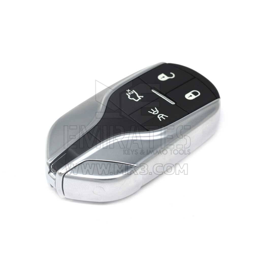 Coque de télécommande de clé intelligente Maserati Chrome de haute qualité 4 boutons, couvercle de clé à distance Emirates Keys, remplacement de coques de porte-clés à bas prix.
