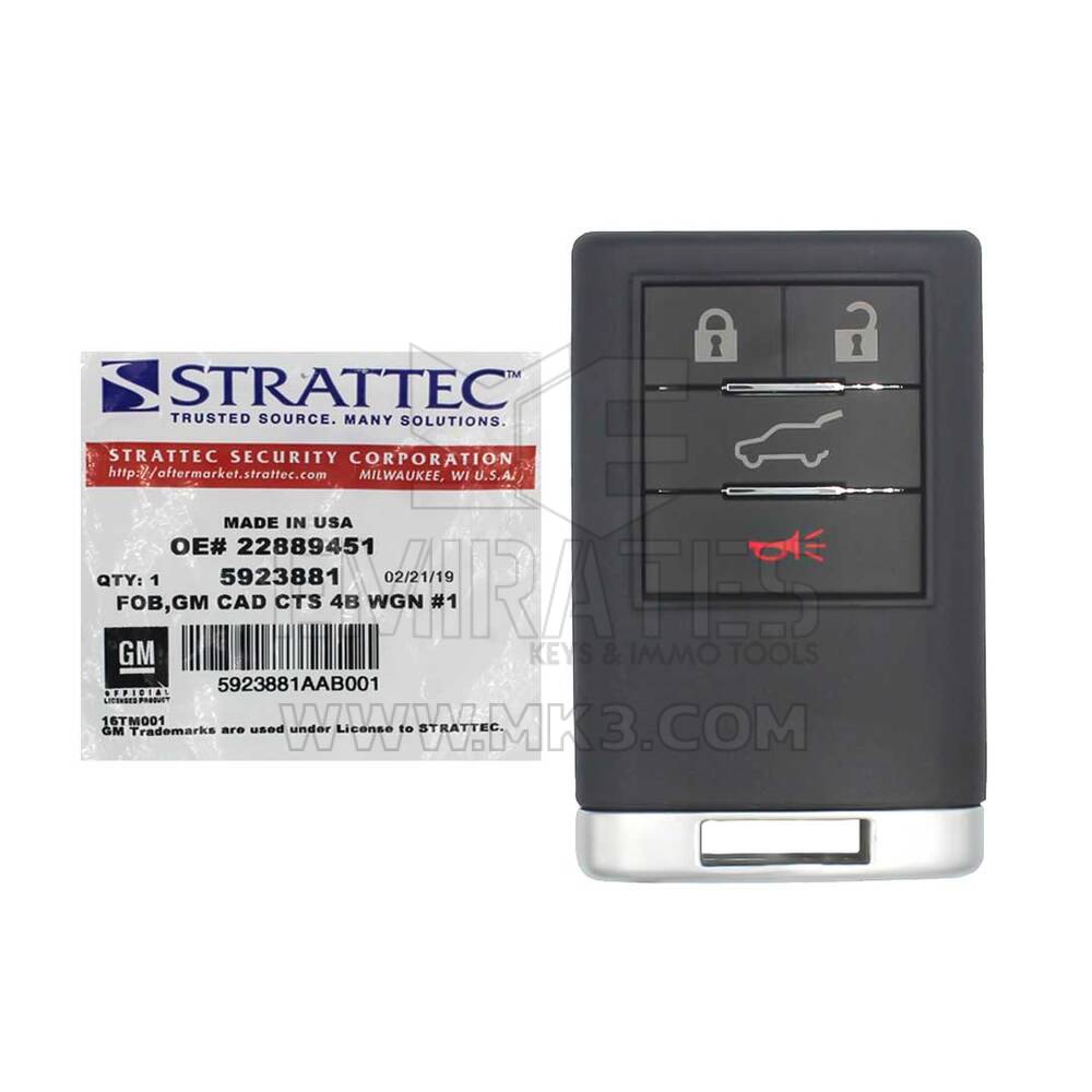 Brand New Cadillac CTS 2008-2013 Genuine/OEM Remote Key 4 Buttons 315MHz 5923881 FCCID:OUC6000066 | Emirates Keys