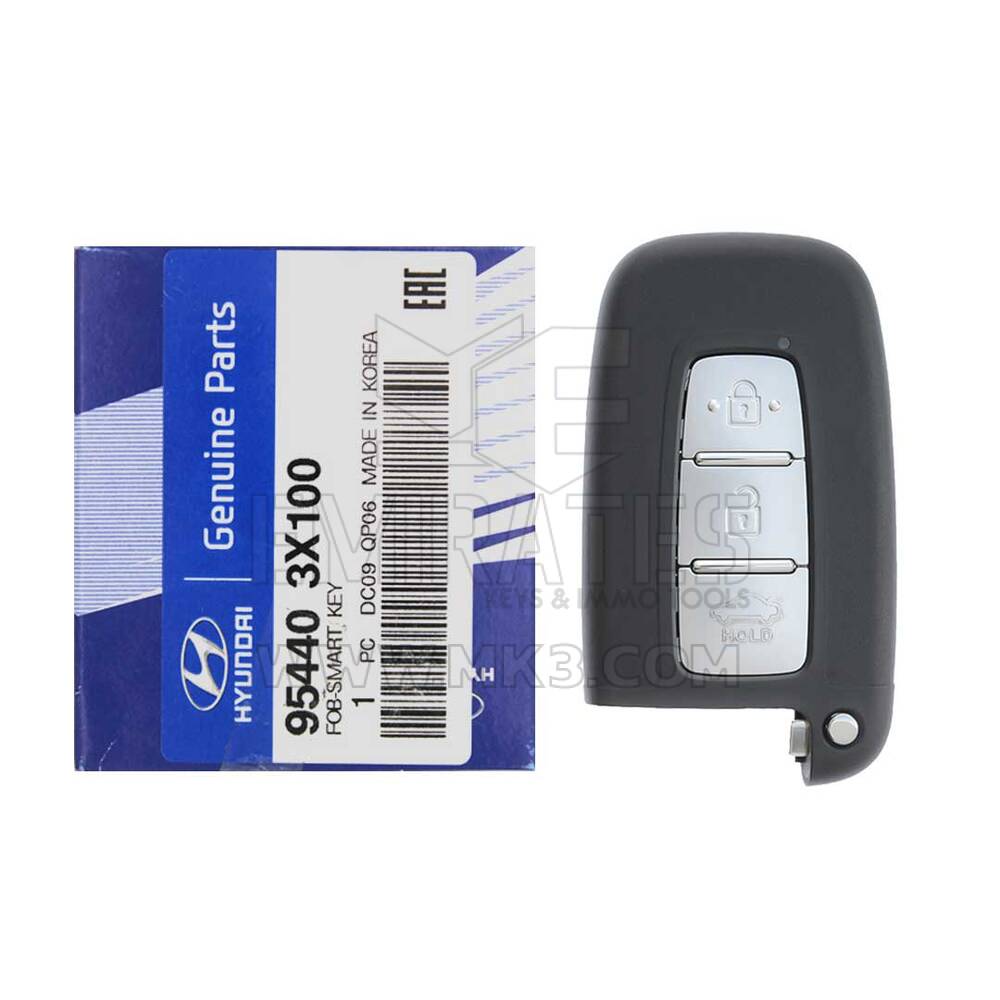 NUEVO Hyundai Elantra 2012-2013 Genuine/OEM Smart Key Remote 3 Botones 433MHz PCF7952 Transponder 95440-3X100 954403X100 | Claves de los Emiratos