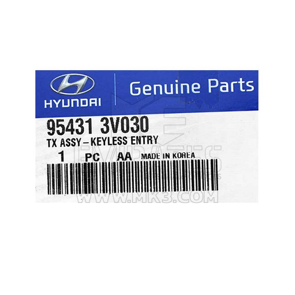 Yeni Hyundai Azera 2013 Orijinal/OEM Çevirmeli Uzaktan Kumanda 3 Düğme 433MHz 95431-Yedek Parça Numarası: 95431-3V031 FCCID: SEKSHG10ATX | Emirates Anahtarları