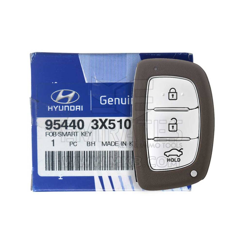 Novo Hyundai Elantra 2014-2016 Genuíno/OEM Chave Inteligente Remoto 3 Botões 433MHz PCF7952 Transponder 95440-3X510 | Chaves dos Emirados