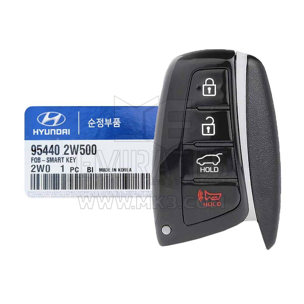 Hyundai Santa Fe 2015-2018 Genuine Smart Key Remote 4 Buttons 433MHz PCF7952 Transponder 95440-2W500 95440-B8100 / FCCID: SY5DMFNA433 | Chaves dos Emirados