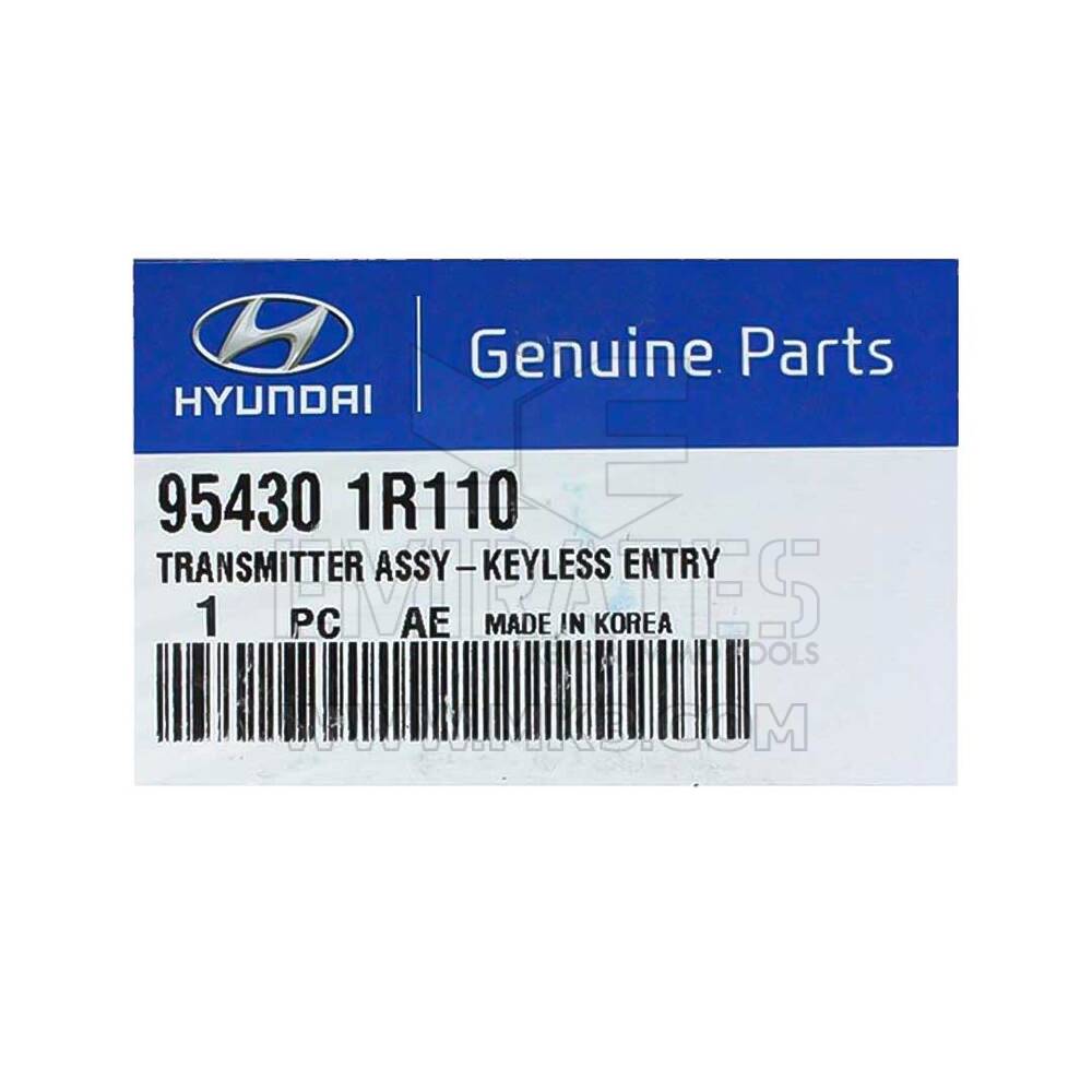 Nouvelle télécommande Hyundai Accent 2012-2013 d'origine/OEM 2 boutons 433 MHz 95430-1R110 954301R110 / FCCID : RKE-4A01 | Clés Emirates