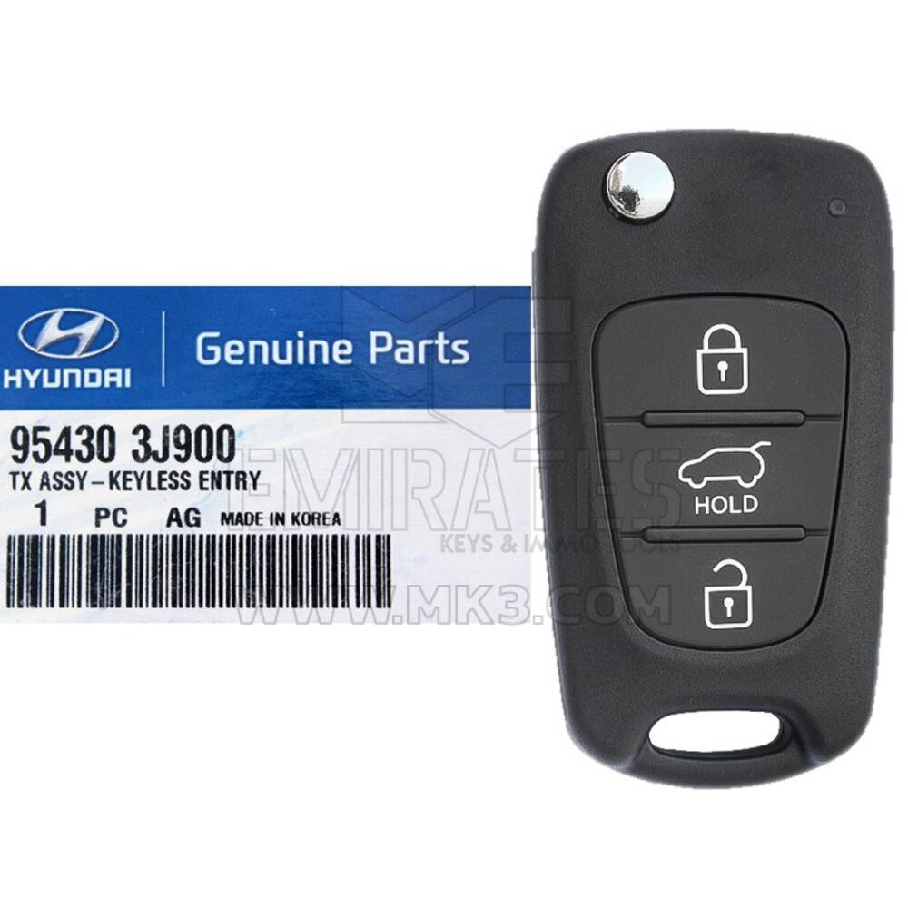 Novo Hyundai Veracruz 2009 Genuine/OEM Flip Remote Key 3 Buttons 433MHz 95430-3J900 954303J900 / FCCID: SVI-2ENFEU03 | Chaves dos Emirados