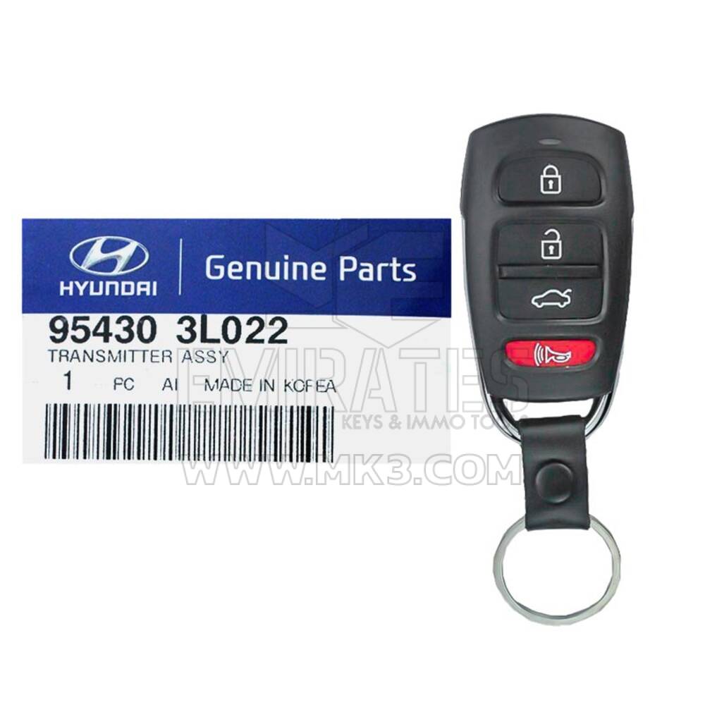Novo Hyundai Azera 2006-2011 Genuine / OEM Medal Remote 4 Buttons 315 MHz 95430-3L022 954303L022 / FCCID: SY55WY8212 | Emirates Keys