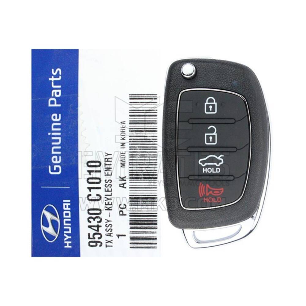 NUEVO Hyundai Sonata 2015-2017 Genuine/OEM Flip Remote Key 4 Botones 433MHz 95430-C1010 95430C1010 / FCCID: TQ8-RKE-4F16 | Claves de los Emiratos