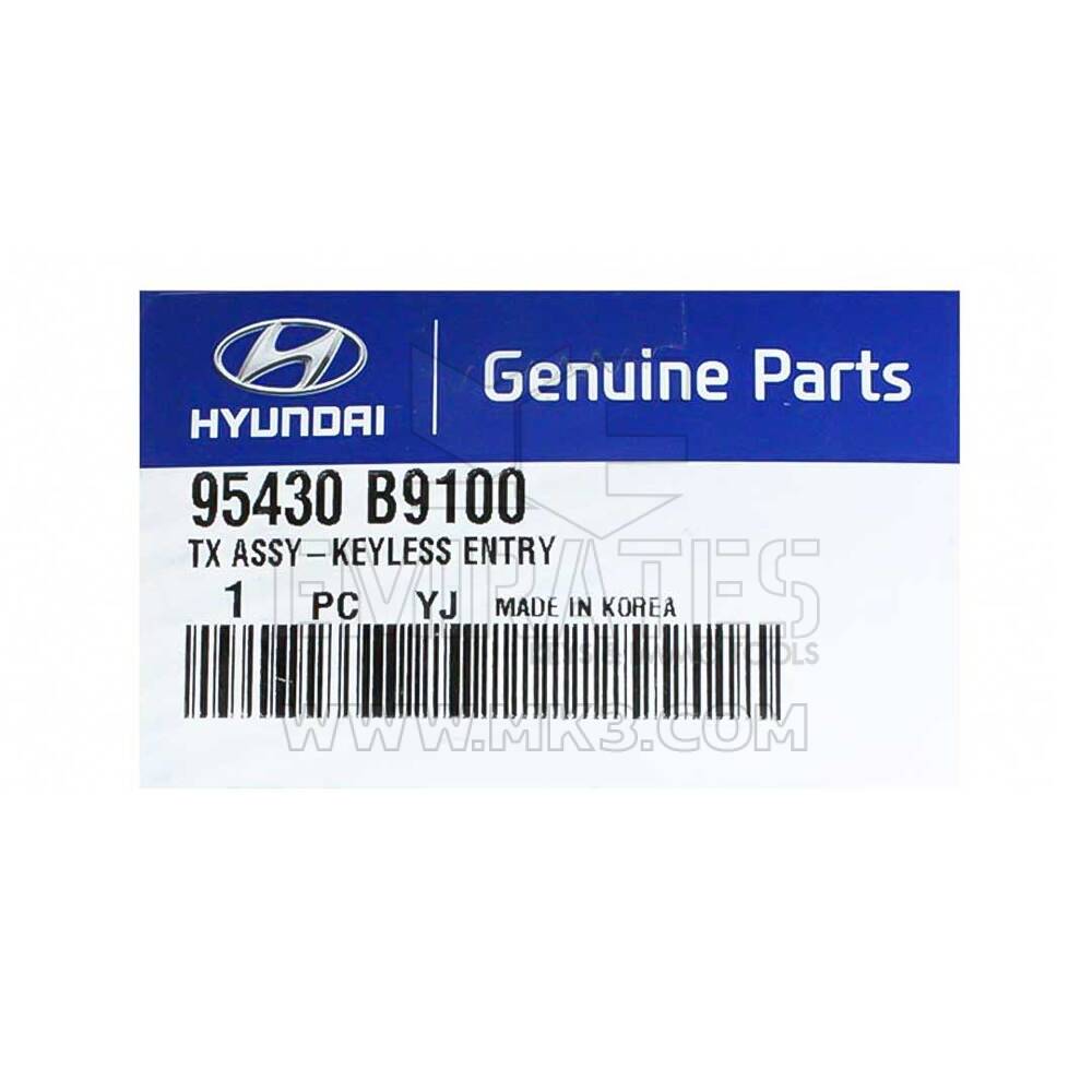 Hyundai I20 2016-2017 أصلي / OEM Flip Remote Key 3 أزرار 433MHz 95430-B9100 95430B9100 / FCCID: OKA-865T | الإمارات للمفاتيح