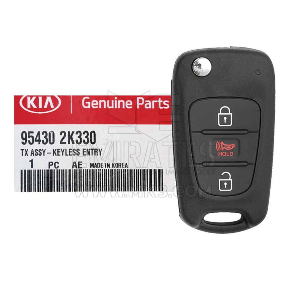 NOUVEAU KIA Soul 2011-2013 Véritable/OEM Clé à distance 3 boutons 433 MHz HITAG 2 ID46 PCF7952A Transpondeur 95430-2K331 95430-2K330, FCCID : SEKS-AM08FTX | Clés Emirates