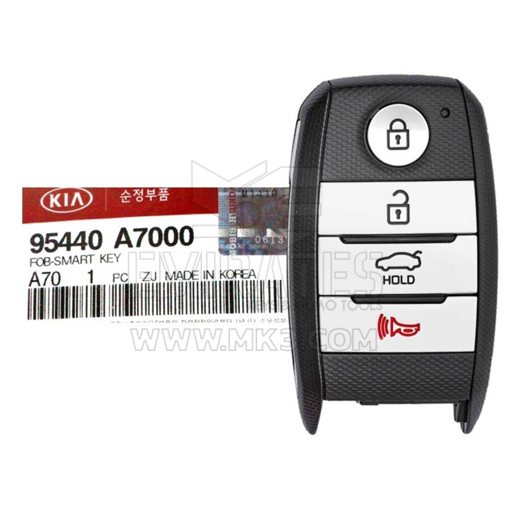 NOVO Kia K3 2013-2014 Genuine/OEM Smart Key Remote 4 Buttons 433MHz 8A Texas Crypto 128-bits AES Transponder 95440-A7000 FCC ID: PEK-FD00030 | Chaves dos Emirados