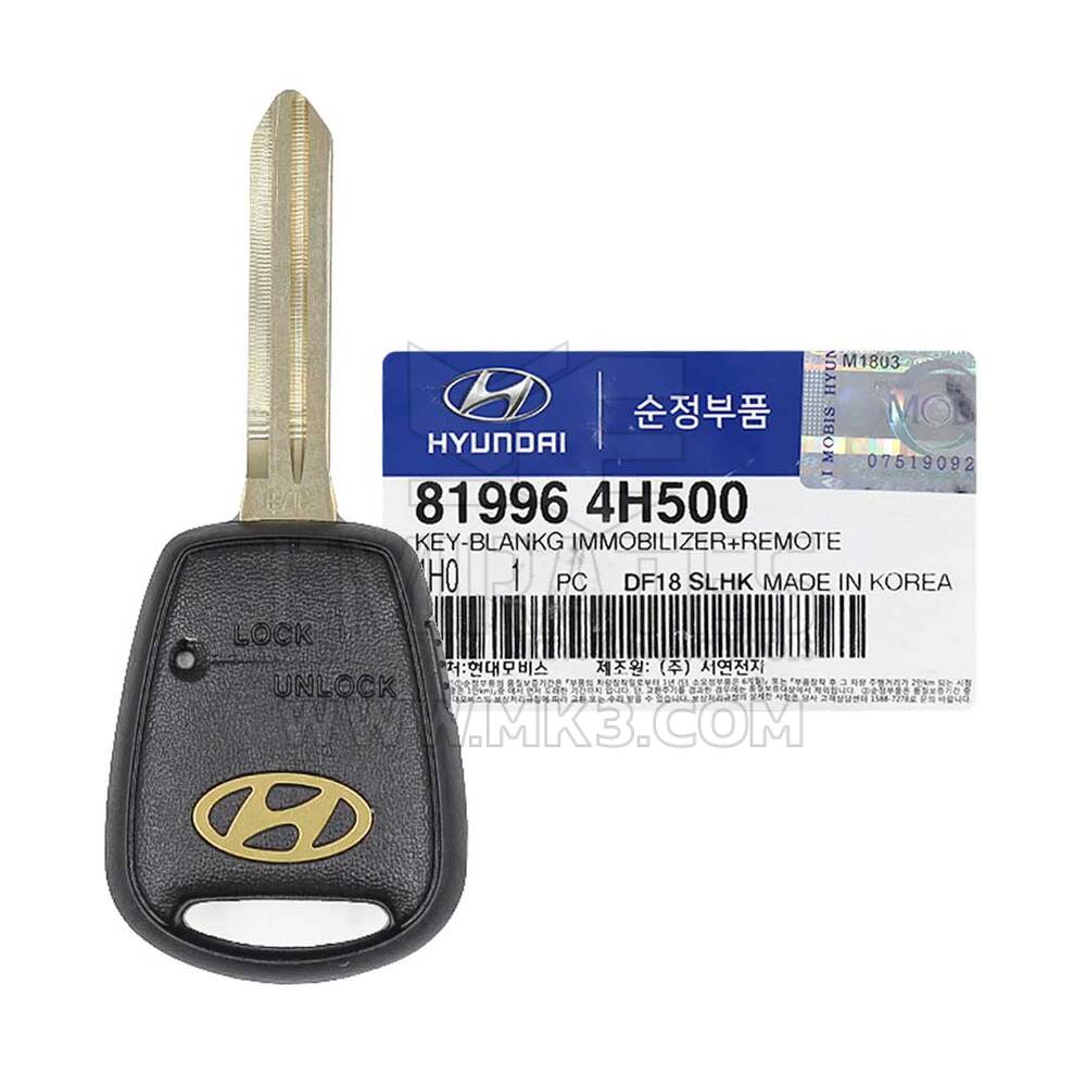 New Hyundai H1 2008 Genuine / OEM Remote Key 1 Button 433MHz OEM Part Number: 81996-4H500 FCC ID: OKA-411TA / OKA-411T | Emirates Keys