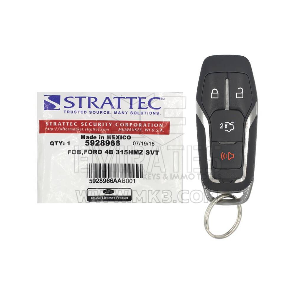 New Ford Shelby 2015-2017 Genuine Smart Remote Key 4 Buttons 315MHz 5928966 STRATTEC / FCCID: M3N-A2C31243800 | Emirates Keys