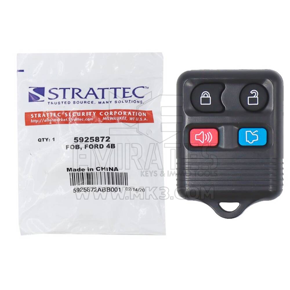 Ford Freestar Windstra Foucs Tuarus Explorer Mustang 1998 2010 Control remoto original 4 botones 315MHz 5925872 / FCCID: 2AOKM-FD1 | Claves de los Emiratos