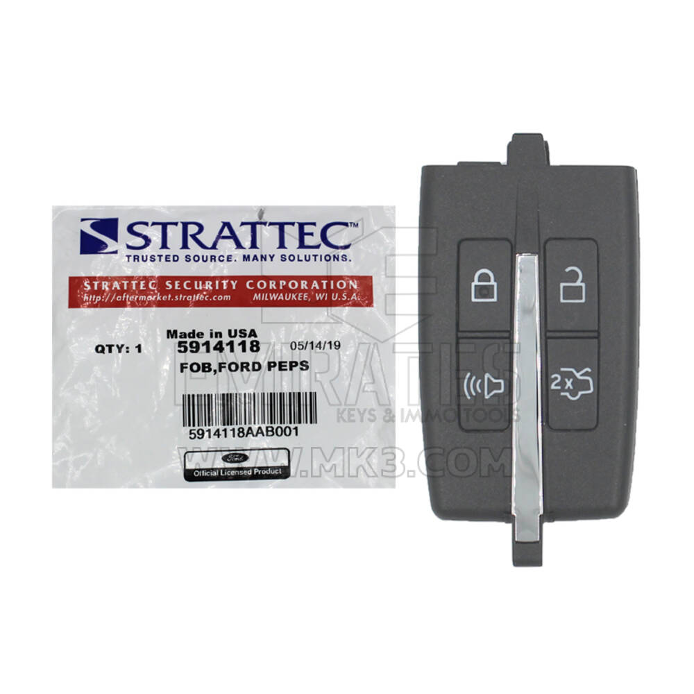 NOVO Ford TAURUS 2009 2012 STARTTEC Genuine Smart Remote Key 4 Buttons 315MHz 5914118 / FCCID: M3N5WY8406 | Chaves dos Emirados