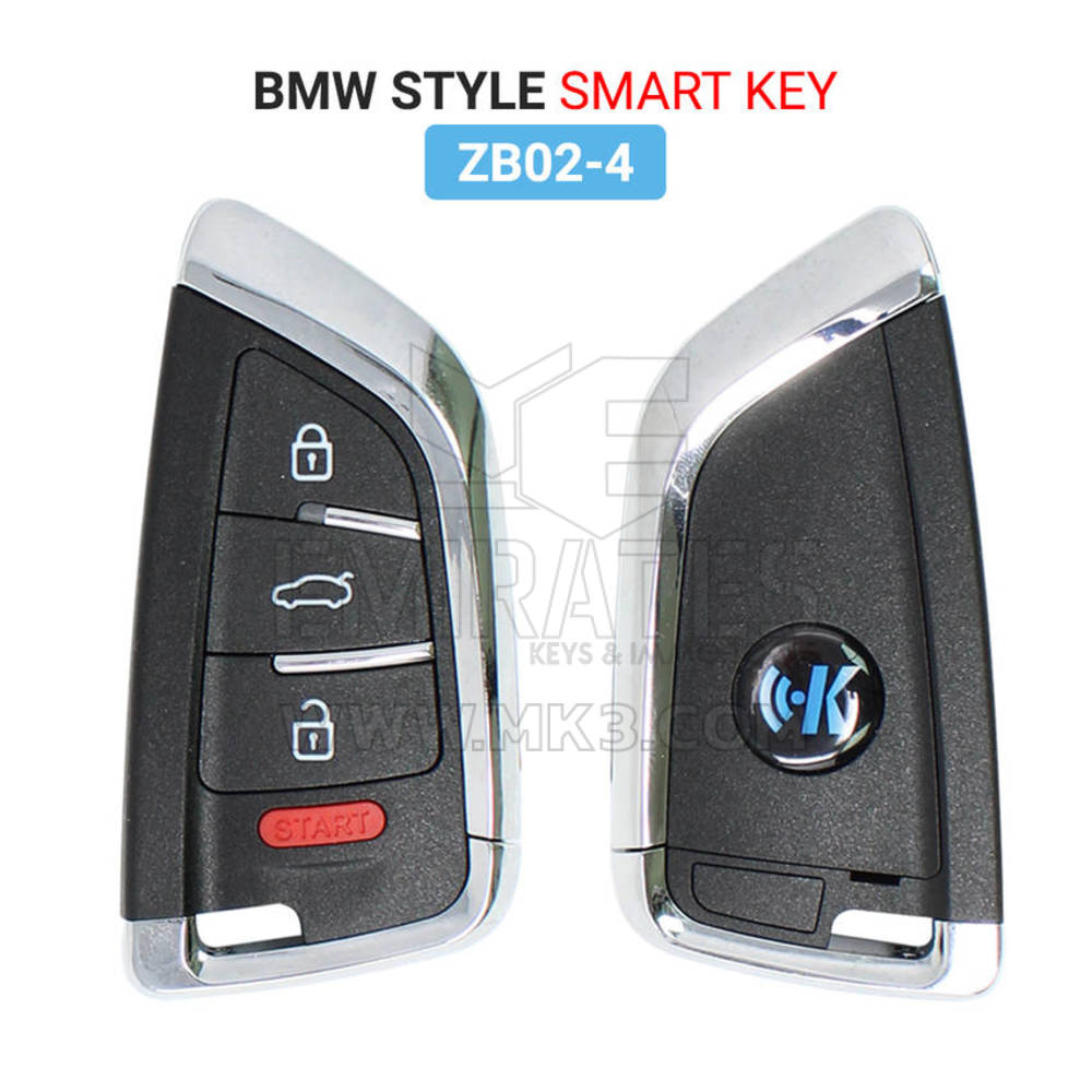 Keydiy KD Clé à distance intelligente universelle 3 + 1 boutons BMW Type ZB02-4 Fonctionne avec KD900 et KeyDiy KD-X2 Remote Maker and Cloner | Clés Emirates