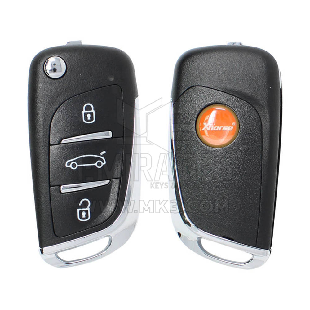 Xhorse VVDI Strumento chiave VVDI2 Chiave remota a vibrazione 3 pulsanti Peugeot / Citroen Tipo XEDS01EN con transponder Super Chip | Chiavi degli Emirati