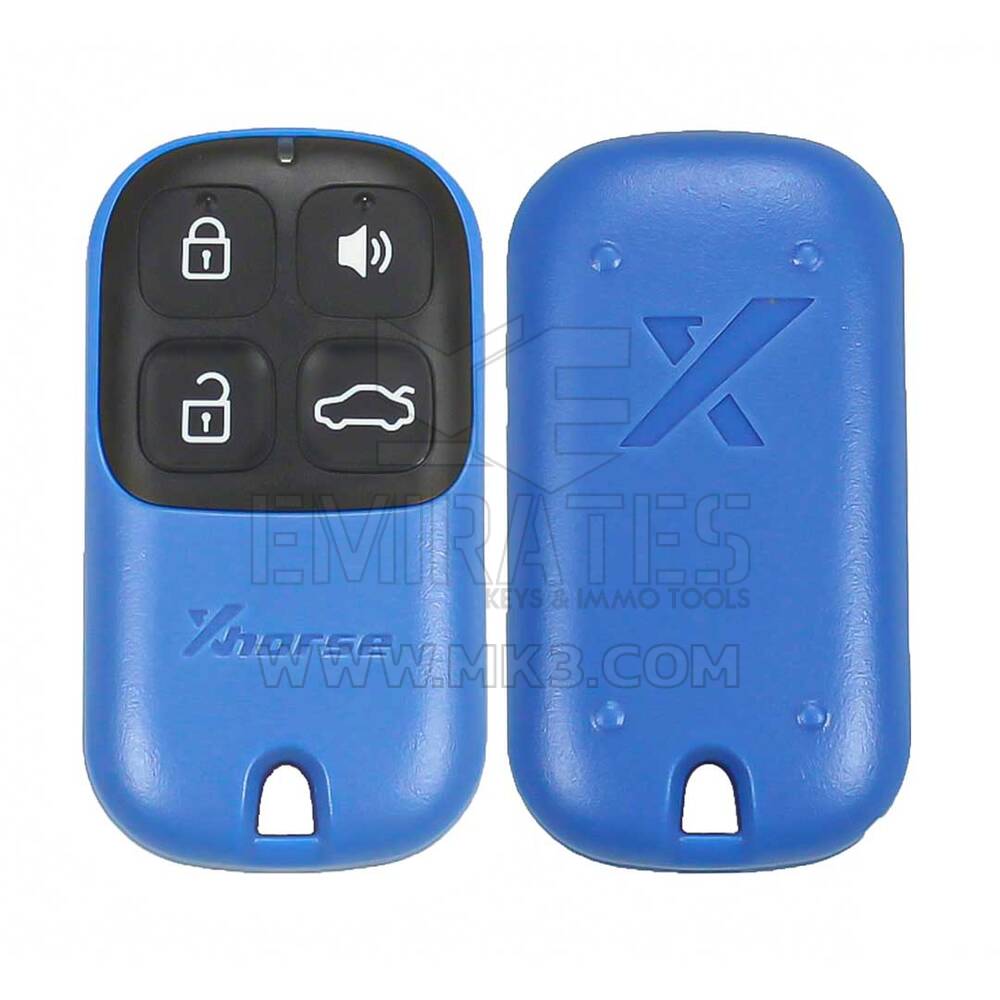 Nueva Xhorse Vvdi Key Tool Vvdi2 Wire Garage Remote Key 4 Botón Xkxh01en Azul compatible con todas las herramientas VVDI | Emirates Keys