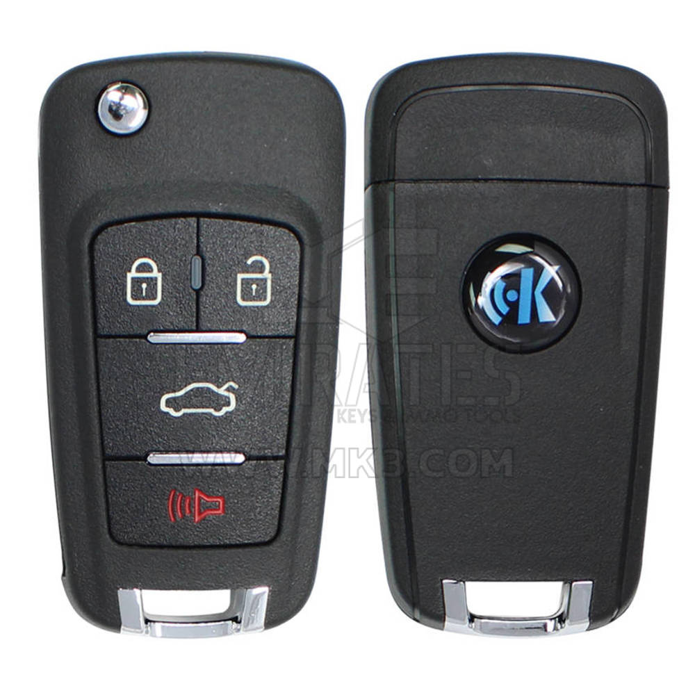 Keydiy KD Universal Flip Remote Key 3 + 1 Botones Chevrolet Tipo NB18 Funciona con KD900 y KeyDiy KD-X2 Remote Maker and Cloner | Claves de los Emiratos
